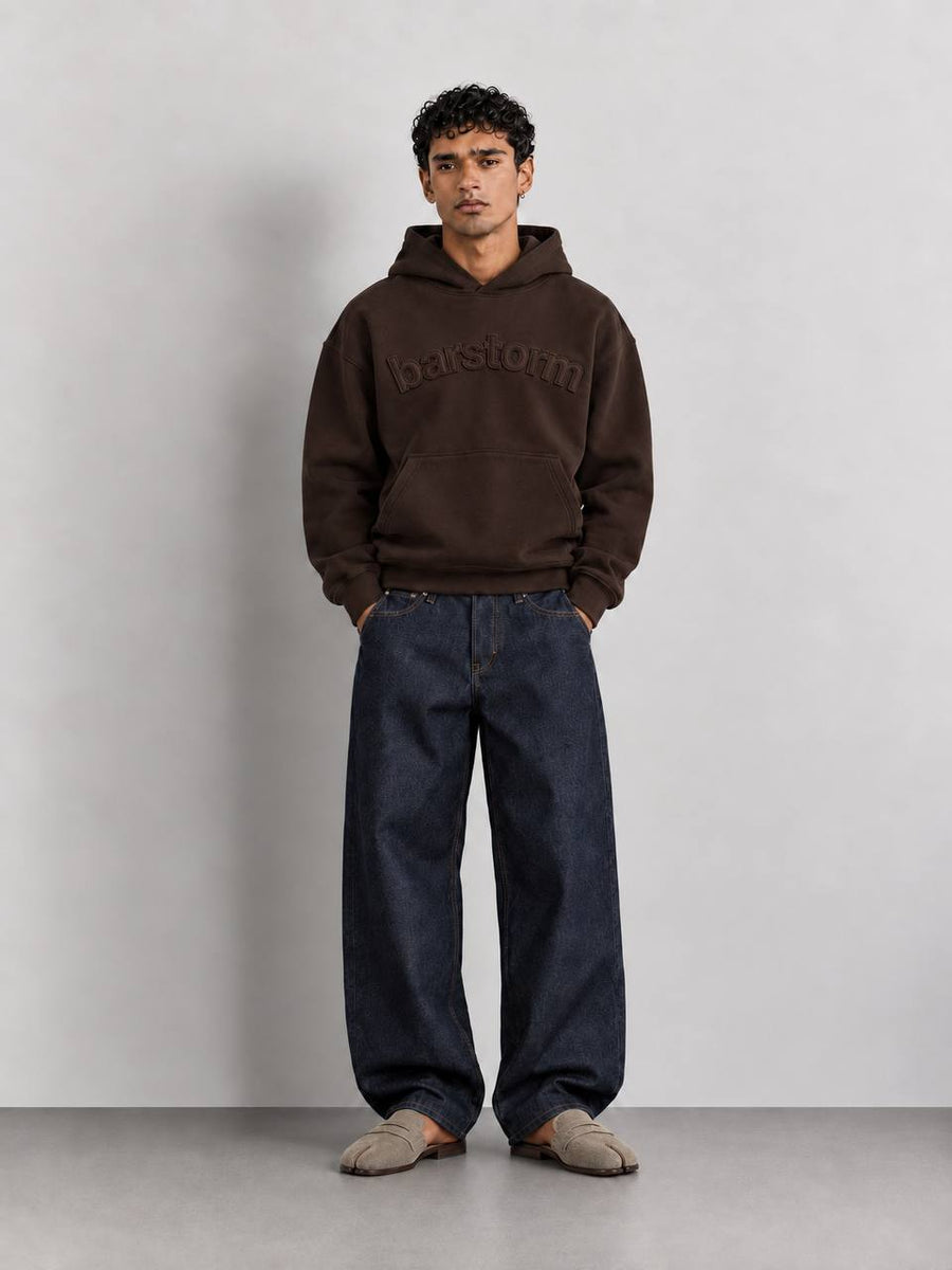 BARSTORM Hoodie – Chocolate Brown – קפוצ'ון אוברסייז בצבע חום שוקולד | MIDLÉEZ